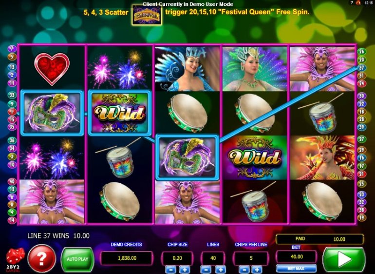 festival queens slot